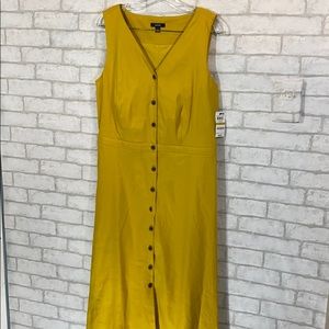 Alfani button down linen blend dress size 14
